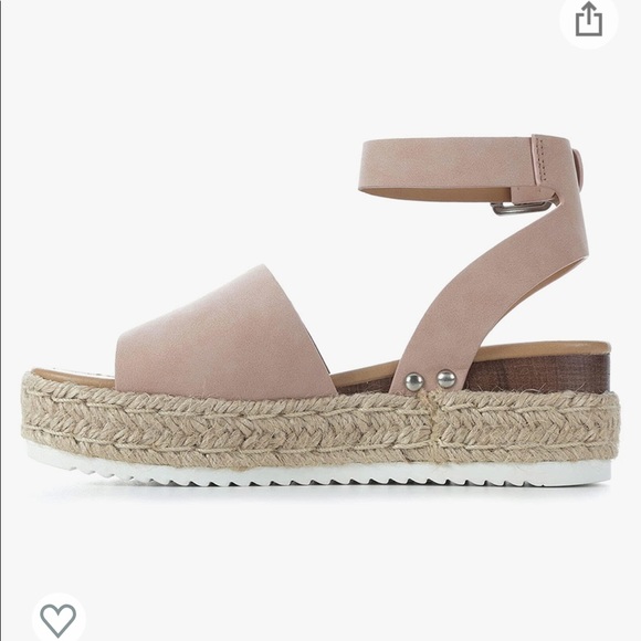 Women's Soda Topic Platform Sandals in Rose Gold Color - Picture 7 of 7